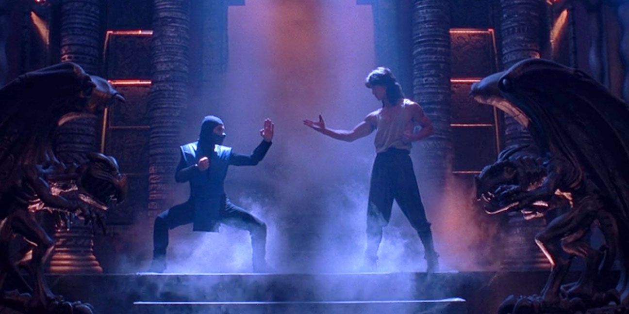 A fight scene from the 1995 version of Mortal Kombat