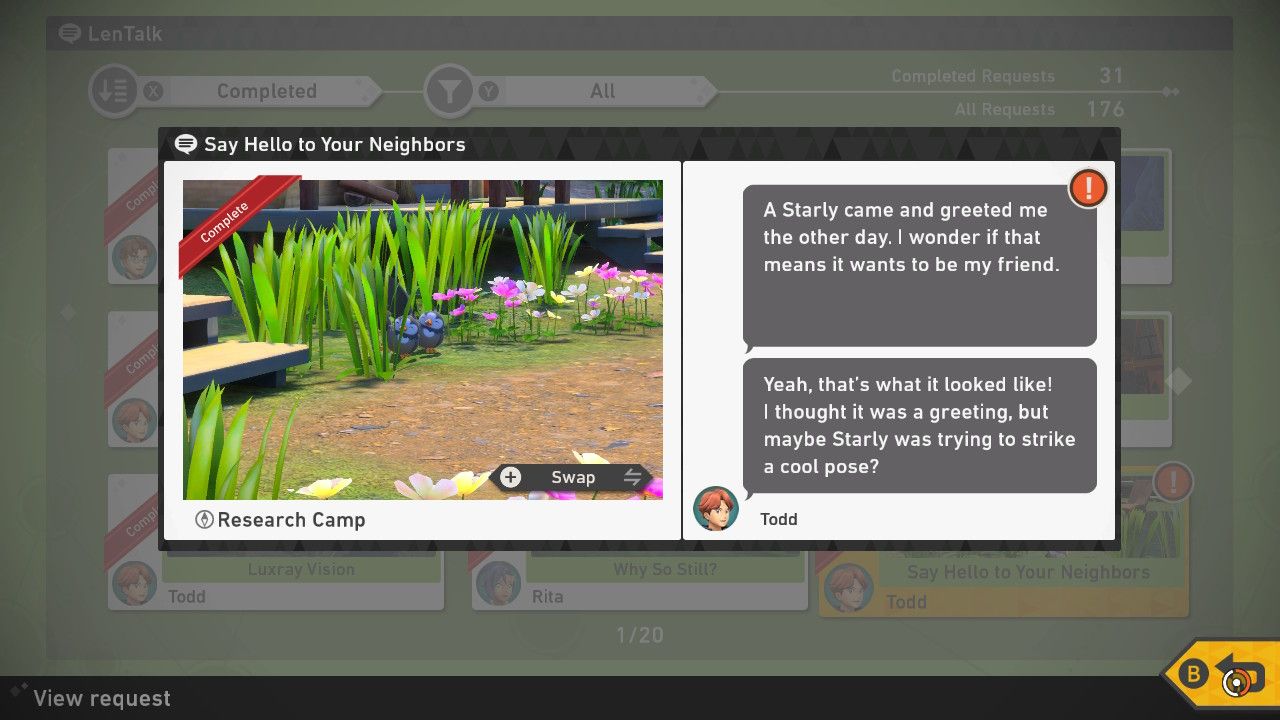 new pokemon snap staly say hello neighbors request guide header