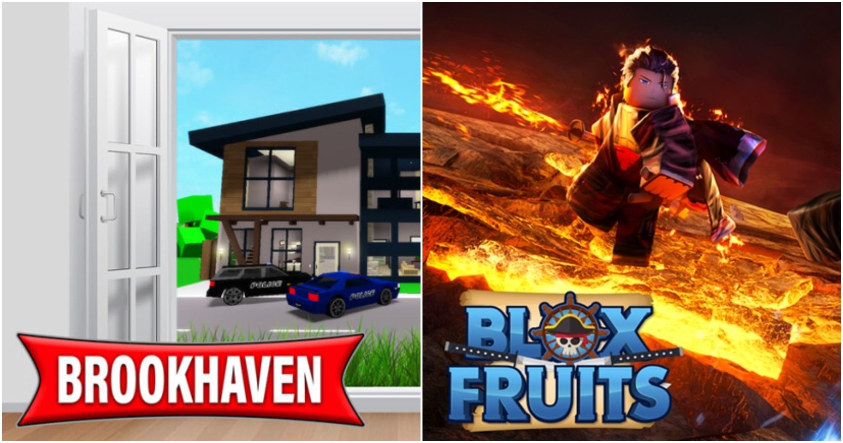 brookhaven and blox fruits images from roblox
