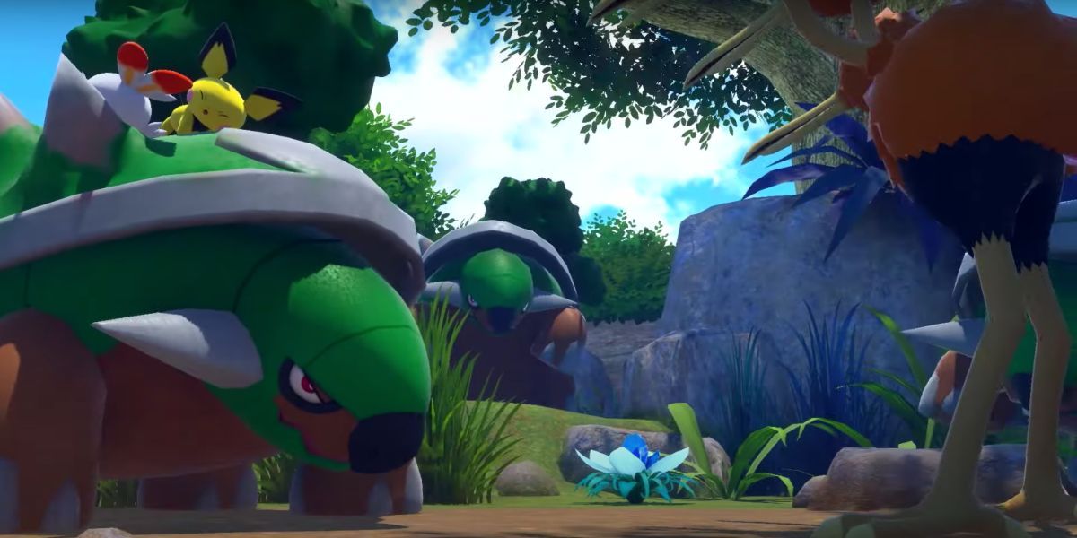 torterra and pichu in new pokemon snap