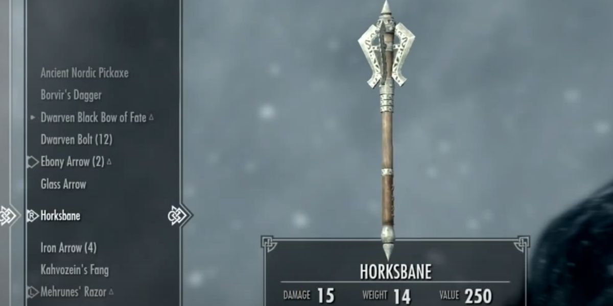 horksbane unique weapon in skyrim