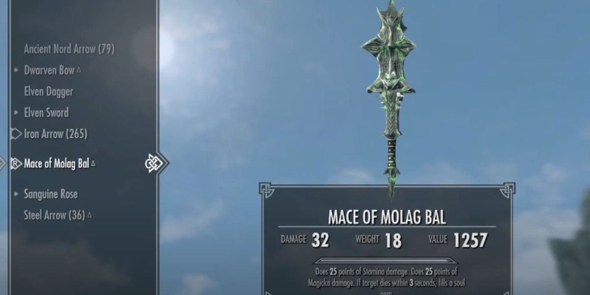 the mace of molag bal in skyrim