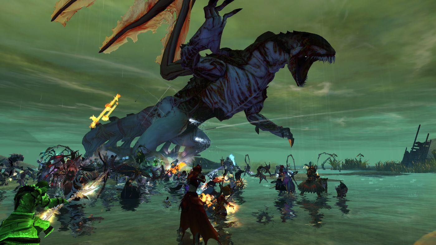 tequatl the sunless boss fight from gw2