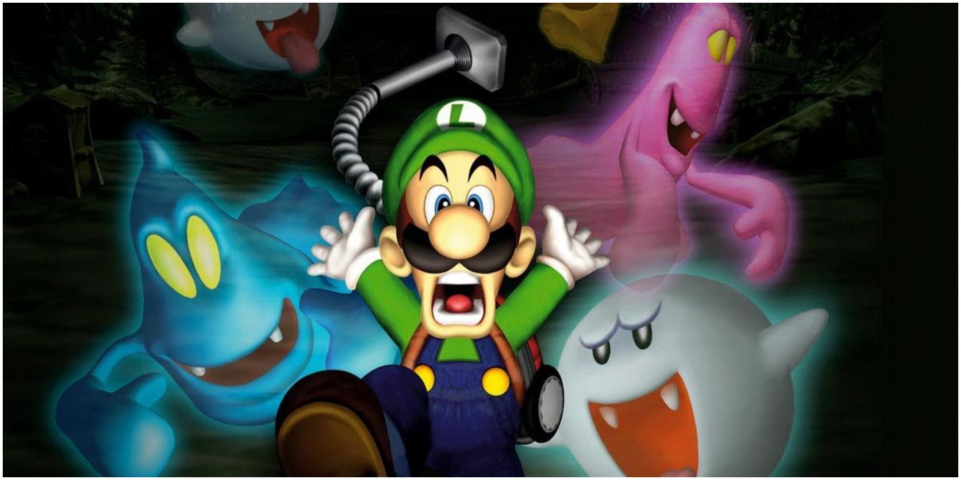 The box art featuring Luigi and ghosts from Luigi’s Mansion