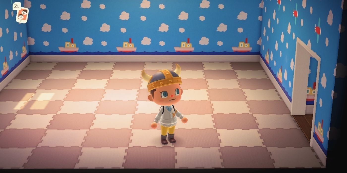 Animal Crossing New Horizons - Player character standing inside Phototopia