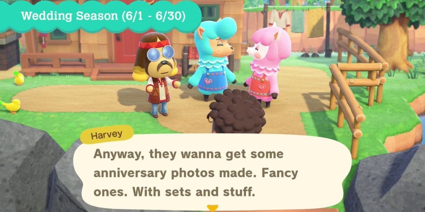 Wedding season screenshot of Animal Crossing New Horizons