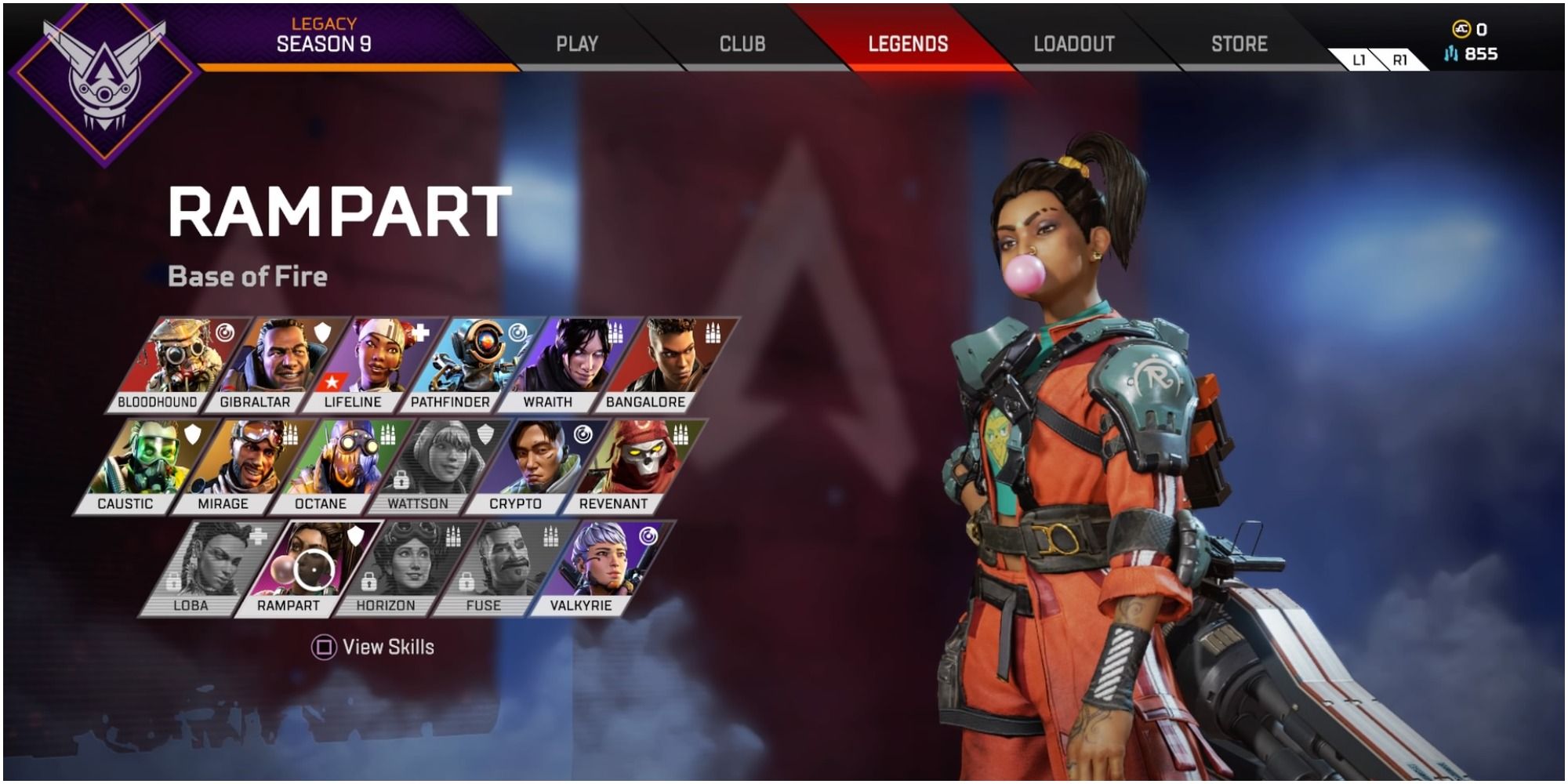 Apex Legends Legend Menu Rampart