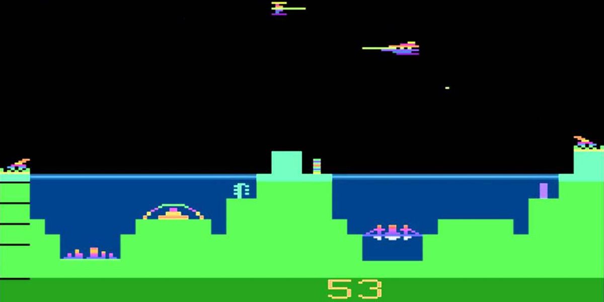 Gameplay from Atlantis II on the Atari 2600