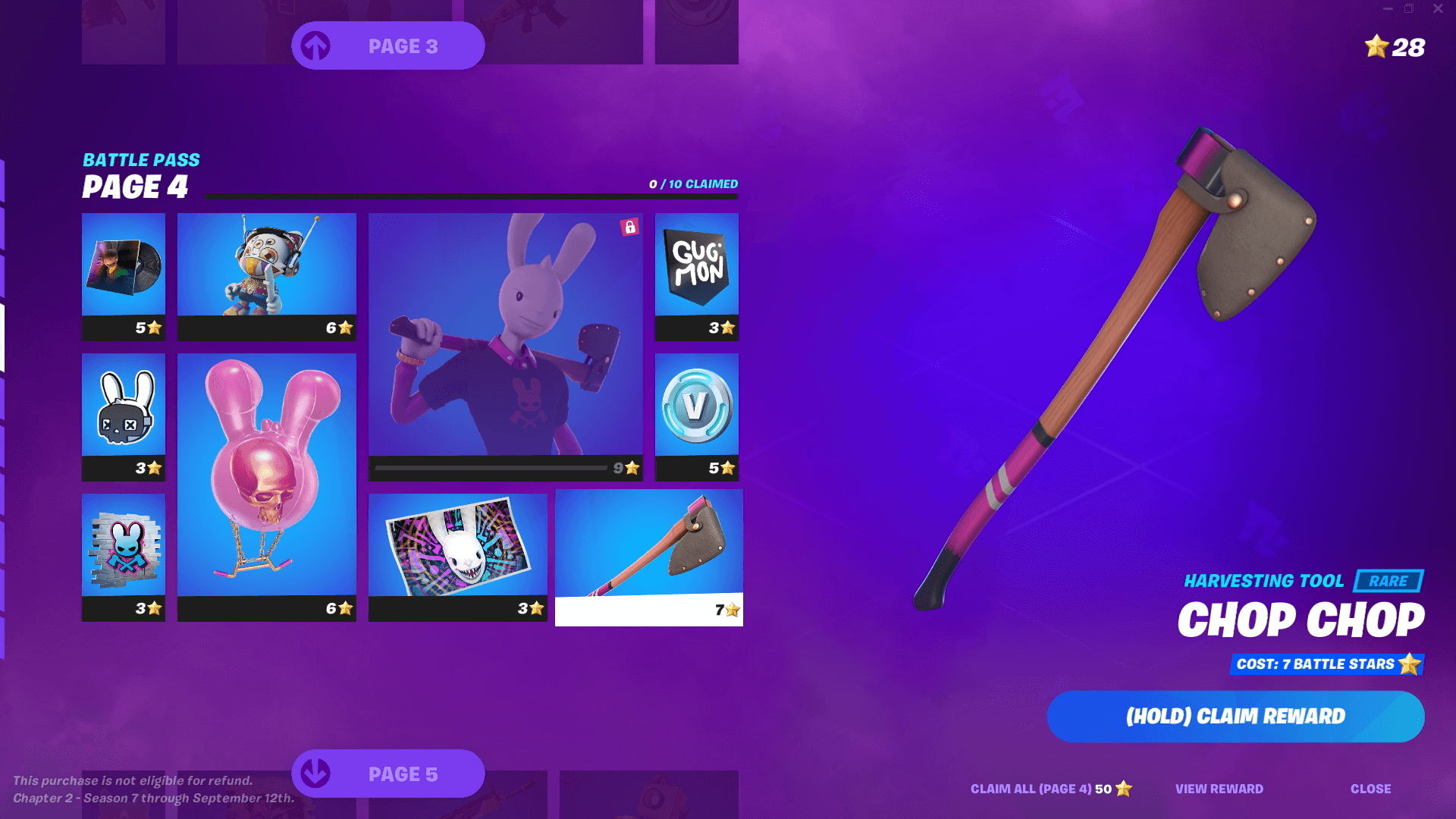 Fortnite Season 7 Allows You To Choose Battle Pass Rewards With Battle