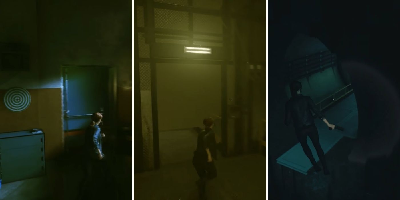 Control: The door in the Janitor's Office - The doorway into an open area - Jesse floating to the Hidden Location