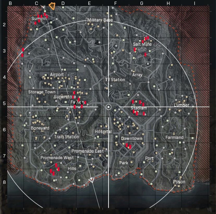 red door location map