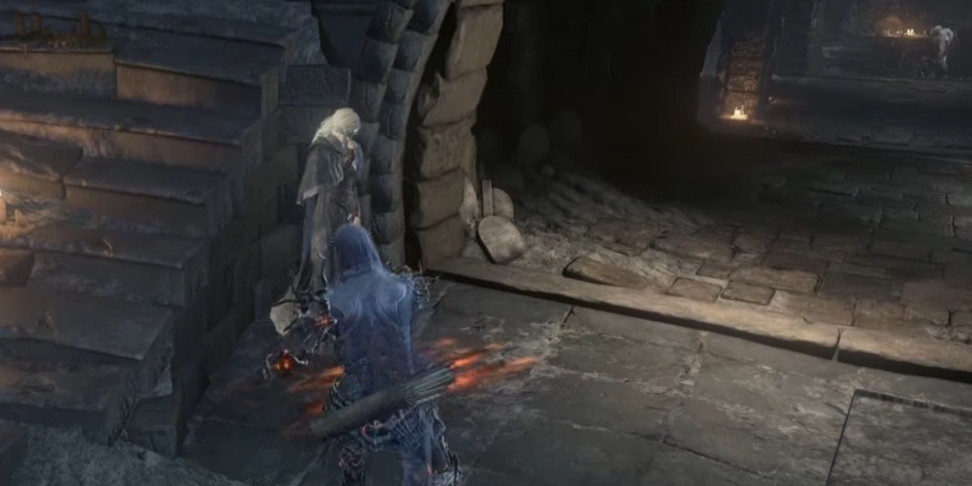 Dark Souls 3 - The firekeeper laughs at the Ashen One