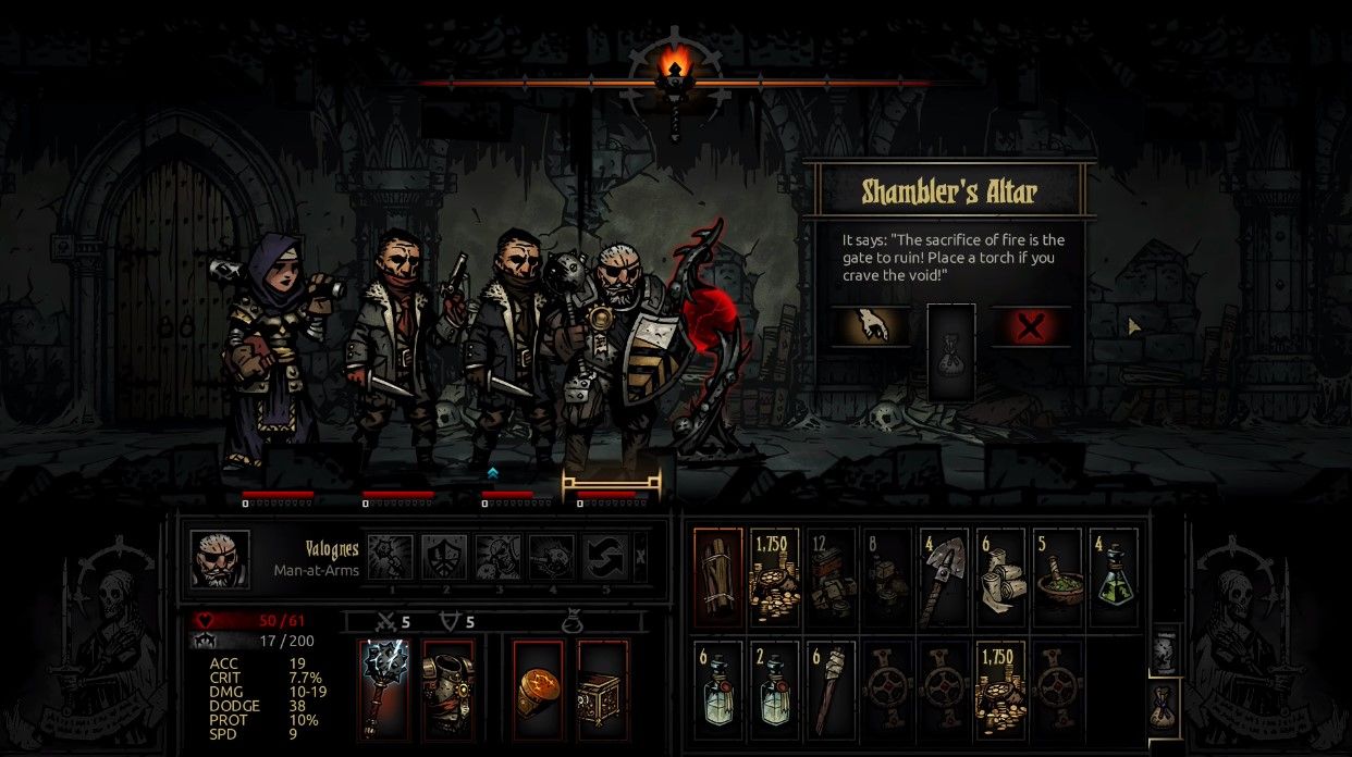 darkest dungeon recommended provisions