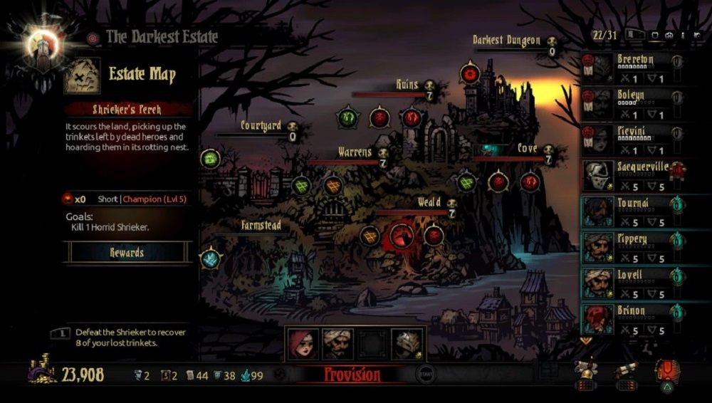 darkest dungeon game freezes at shrieker quest
