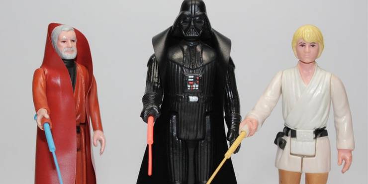 Darth Vader action figure with double telescoping lightsaber