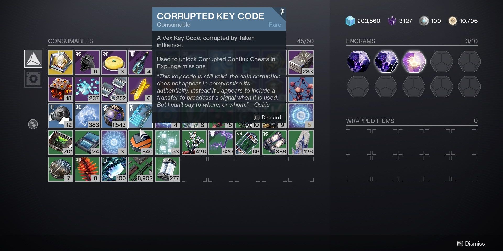Destiny 2 Corrupted Key Code