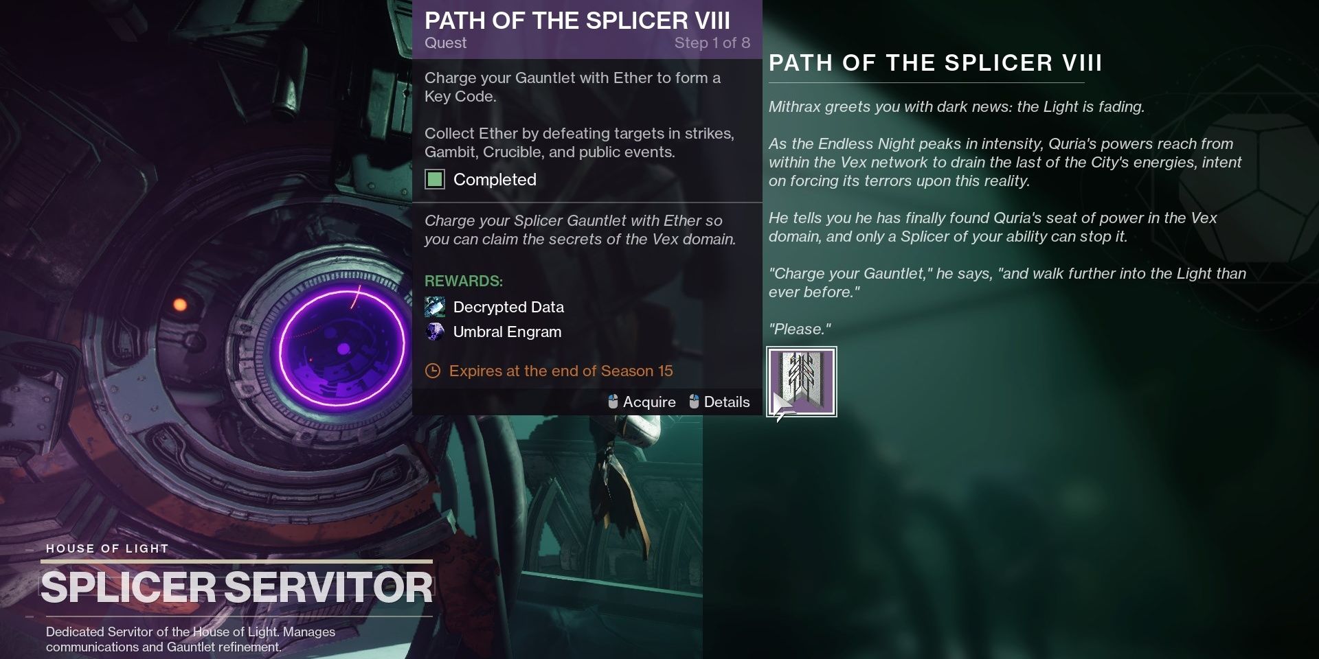 Destiny 2 Season Of The Splicer All Week 8 Seasonal Challenges