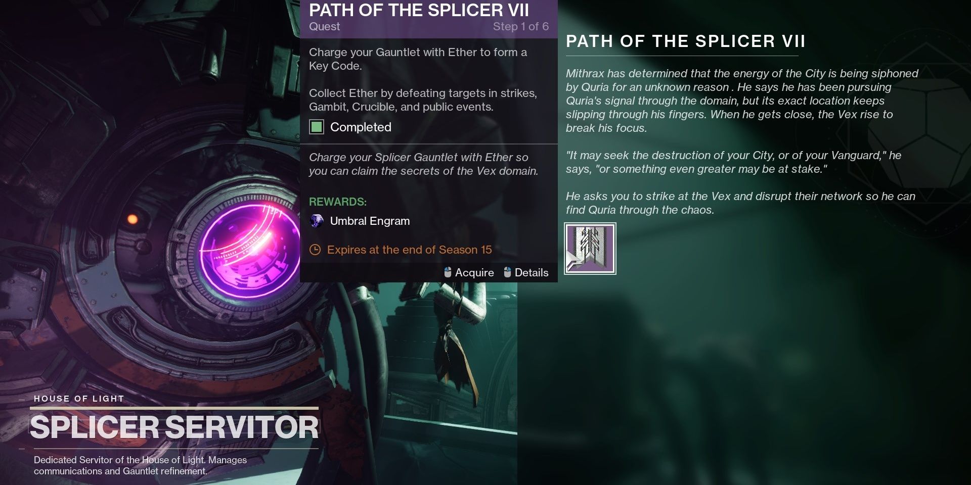 Destiny 2 Path of the Splicer VII