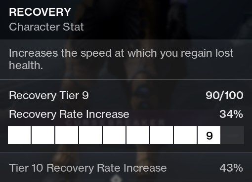 Destiny 2 Recovery Stat Tier