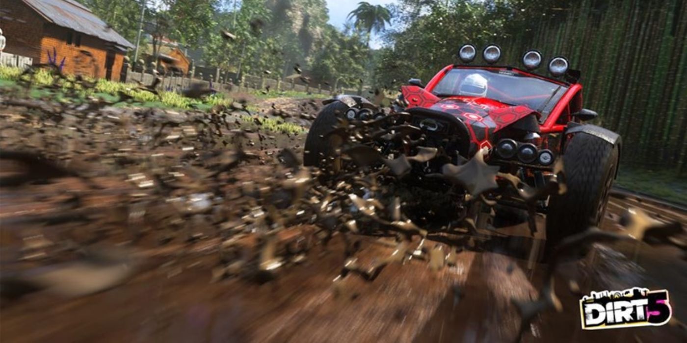 The Ariel Nomad drifts through mud in a bamboo forest