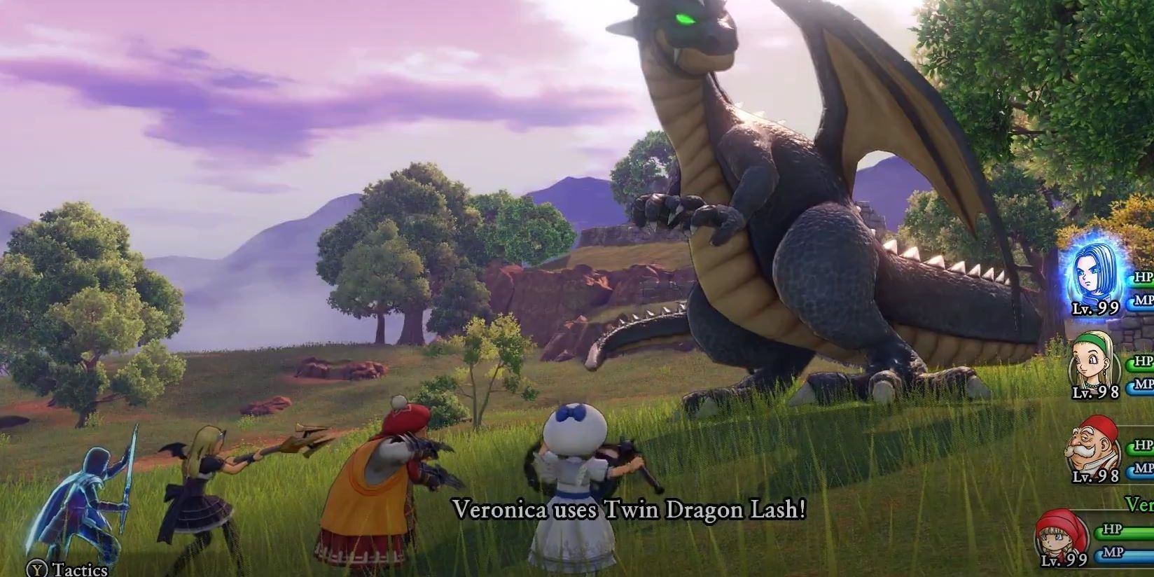 Veronica using Twin Dragon Lash in Dragon Quest XI