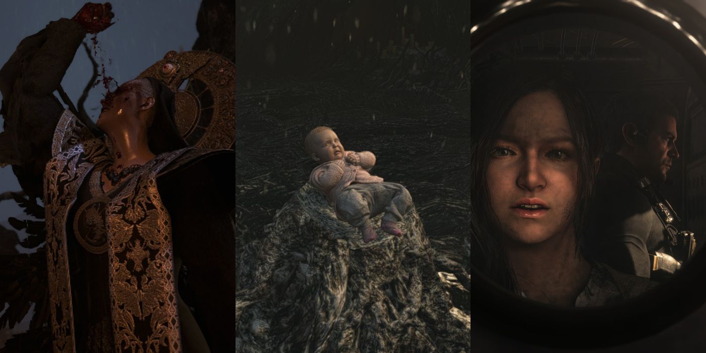 re8 miranda, baby rose and mia