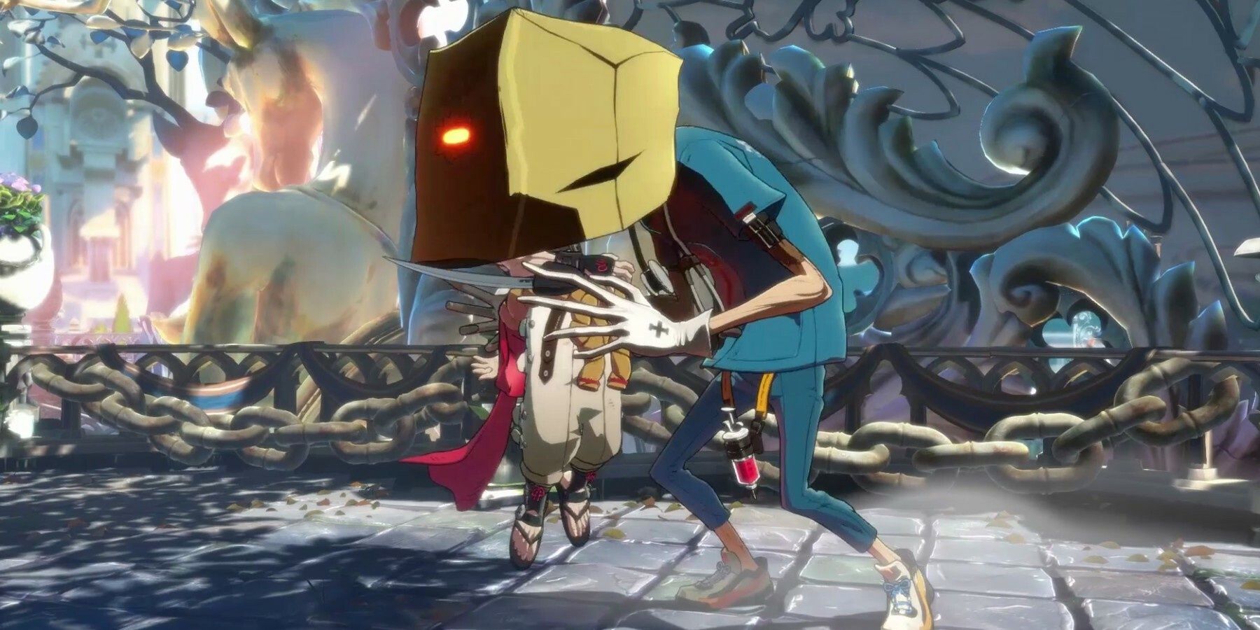 Faust consuming his opponent in Guilty Gear -Strive-