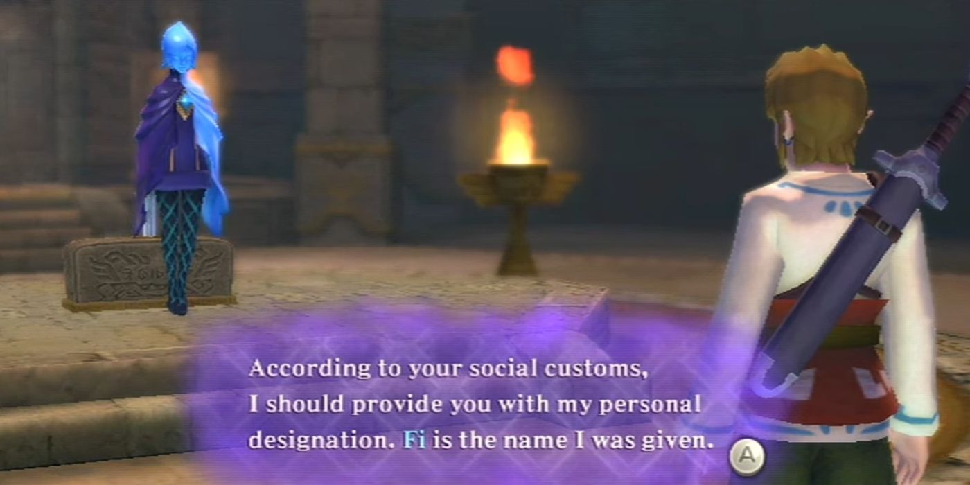 Fi Telling Link Her Name Skyward Sword Legend Of Zelda