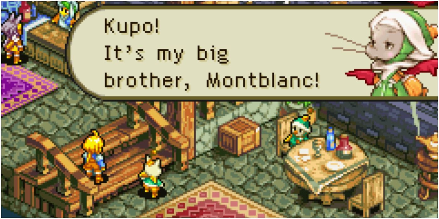 Final Fantasy Tactics Advance Moogle Montblanc Nono Marche in a bar