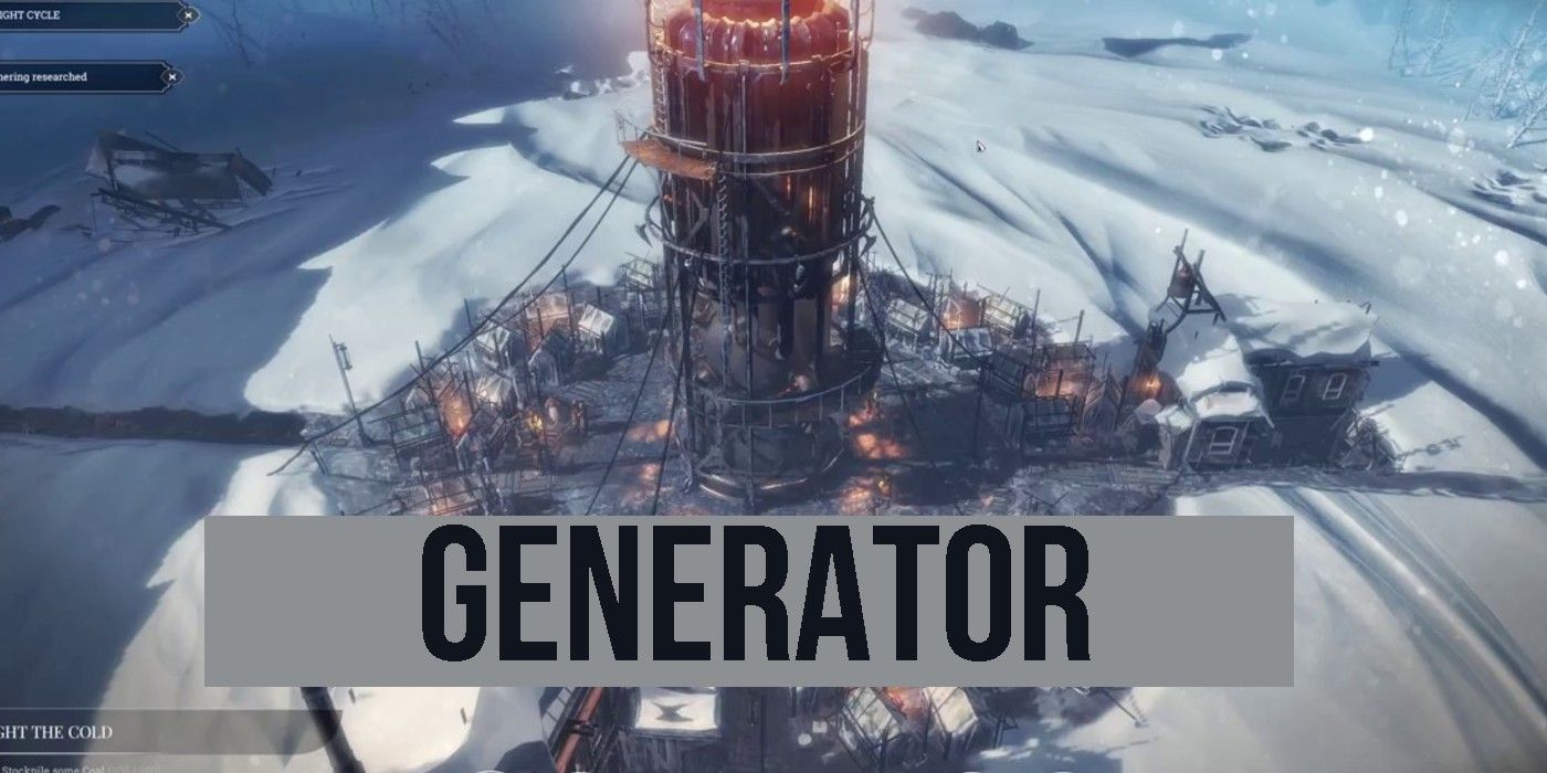 generator at the center of a frostpunk city