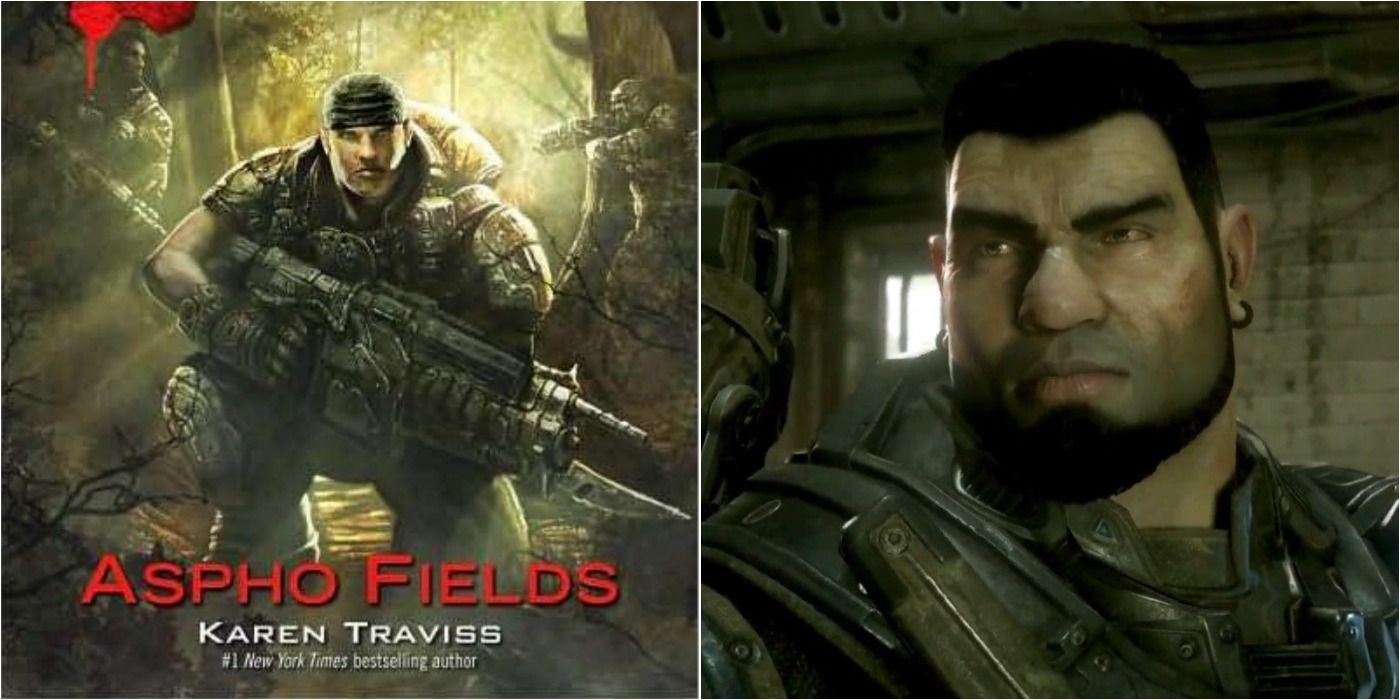 Gears Of War Split Image Of Aspho Fields Cover and Screenshot Of Dom