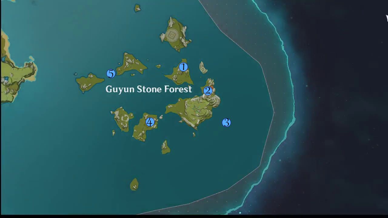 Genshin Impact Geoculus location guide Gunyu Stone
