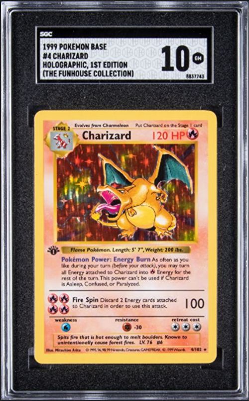 Graded first edition Charizard Goldin Auctions
