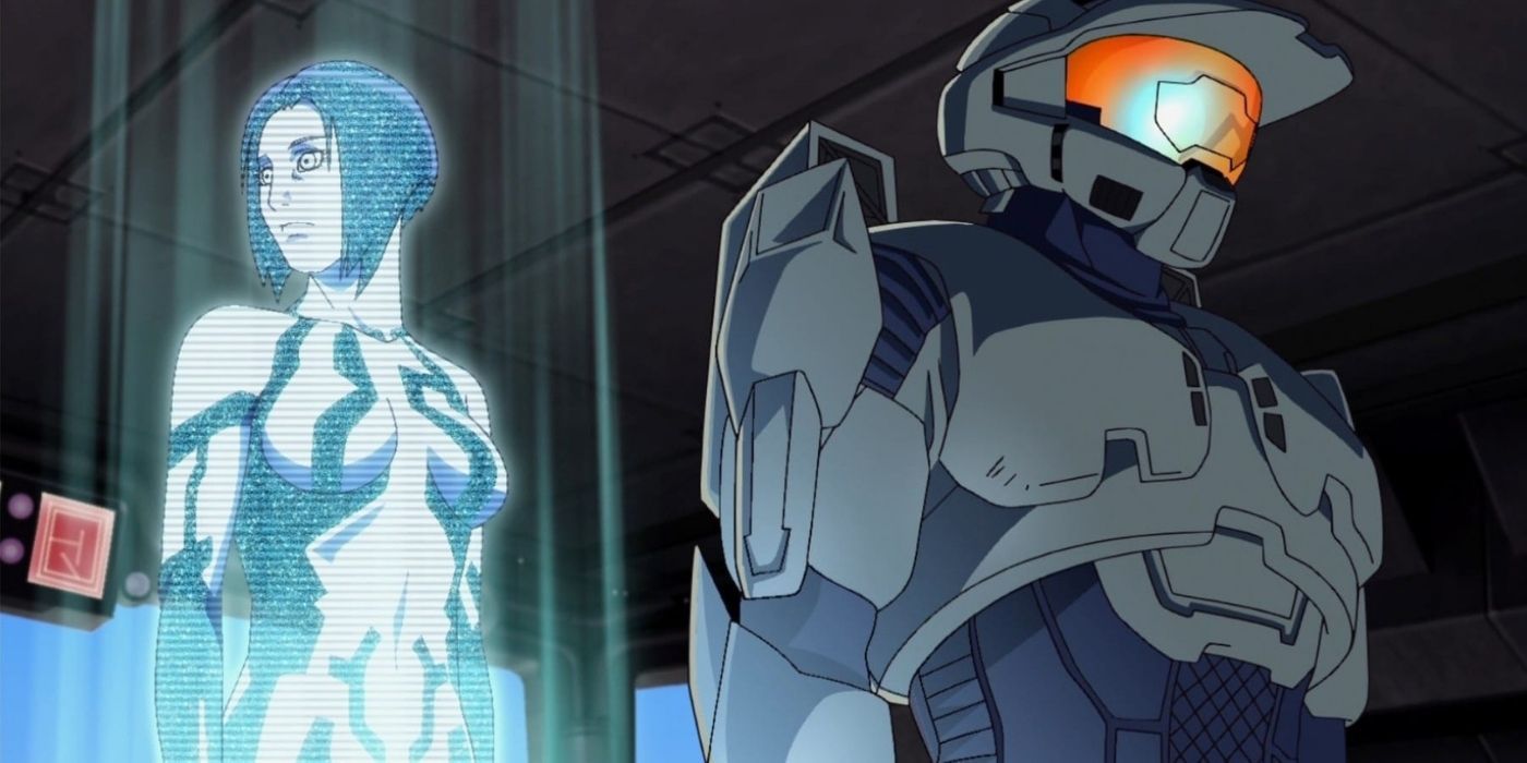 Halo Legends - Image of Animated Master Chief and Cortana standing side by side