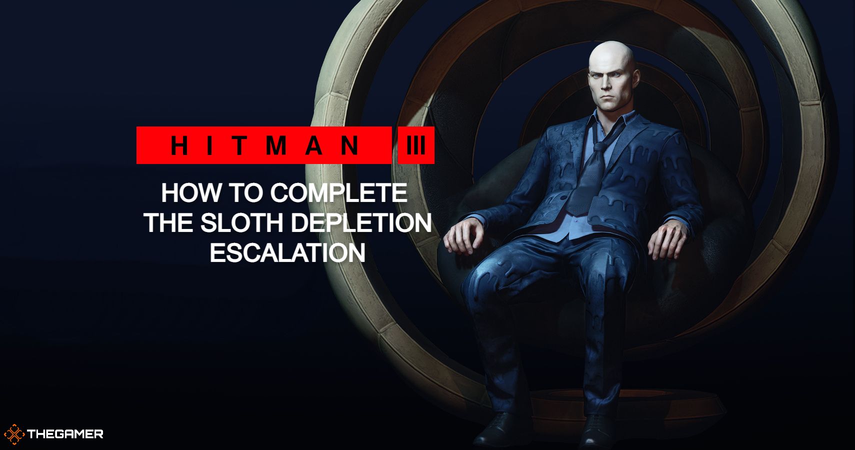 Hitman 3 Agent 47 Sitting In A Chair