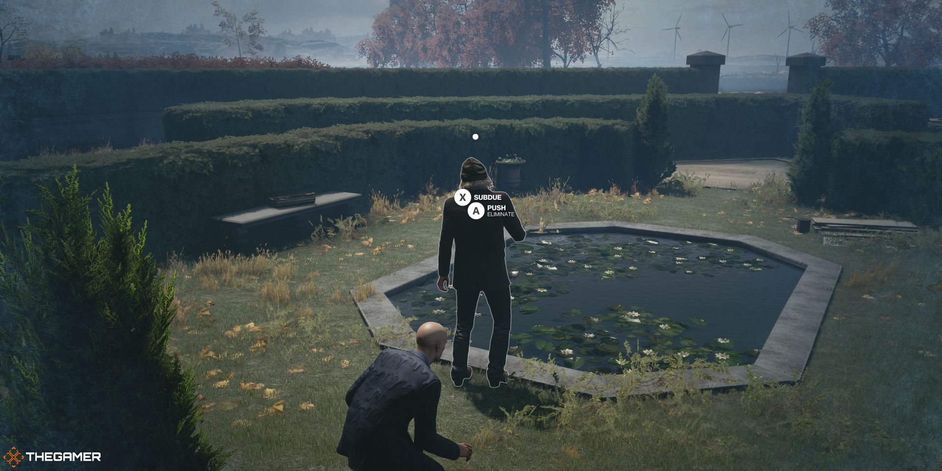 Hitman 3 Agent 47 Near His Target By A Pond