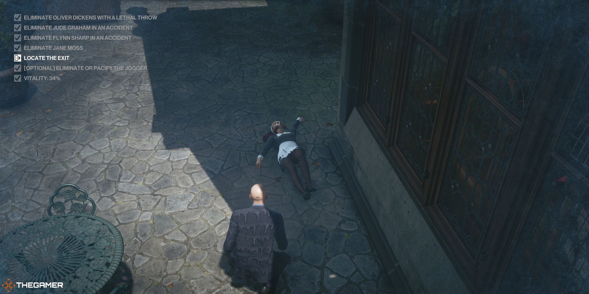 Hitman 3 Agent 47 Near His Target On The Ground