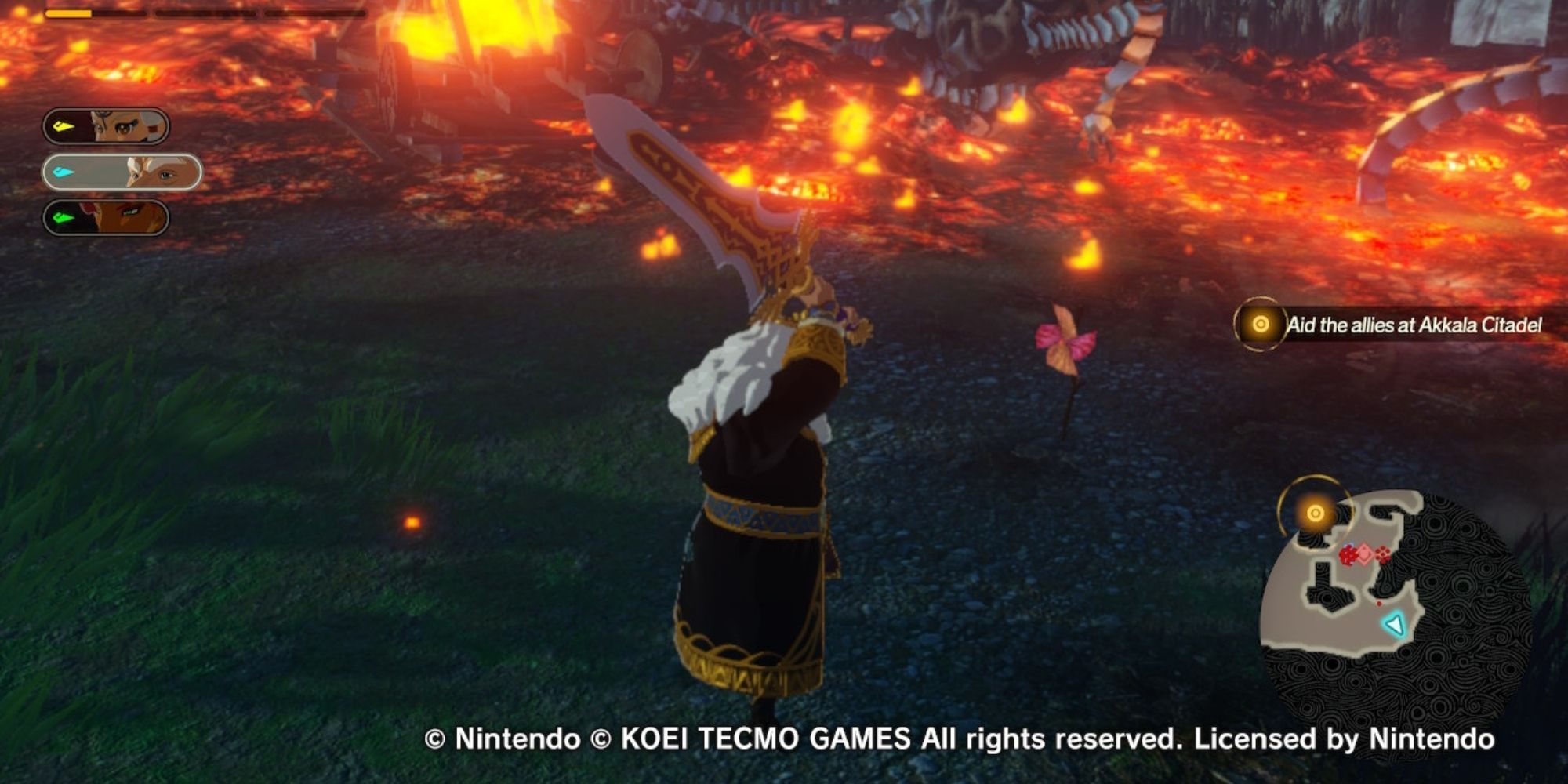 Hyrule Warriors Age of Calamity - Hero Finding Korok Seed In Akkala Citadel Return