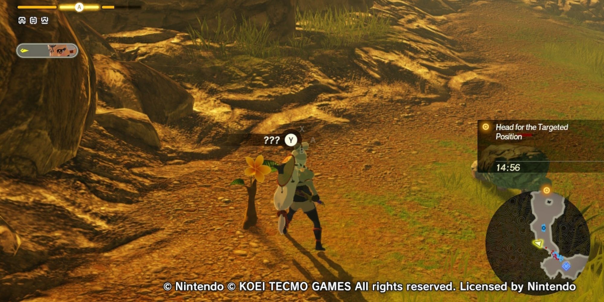 Hyrule Warriors Age of Calamity - Hero Finding Korok Seed In Crenel Peak