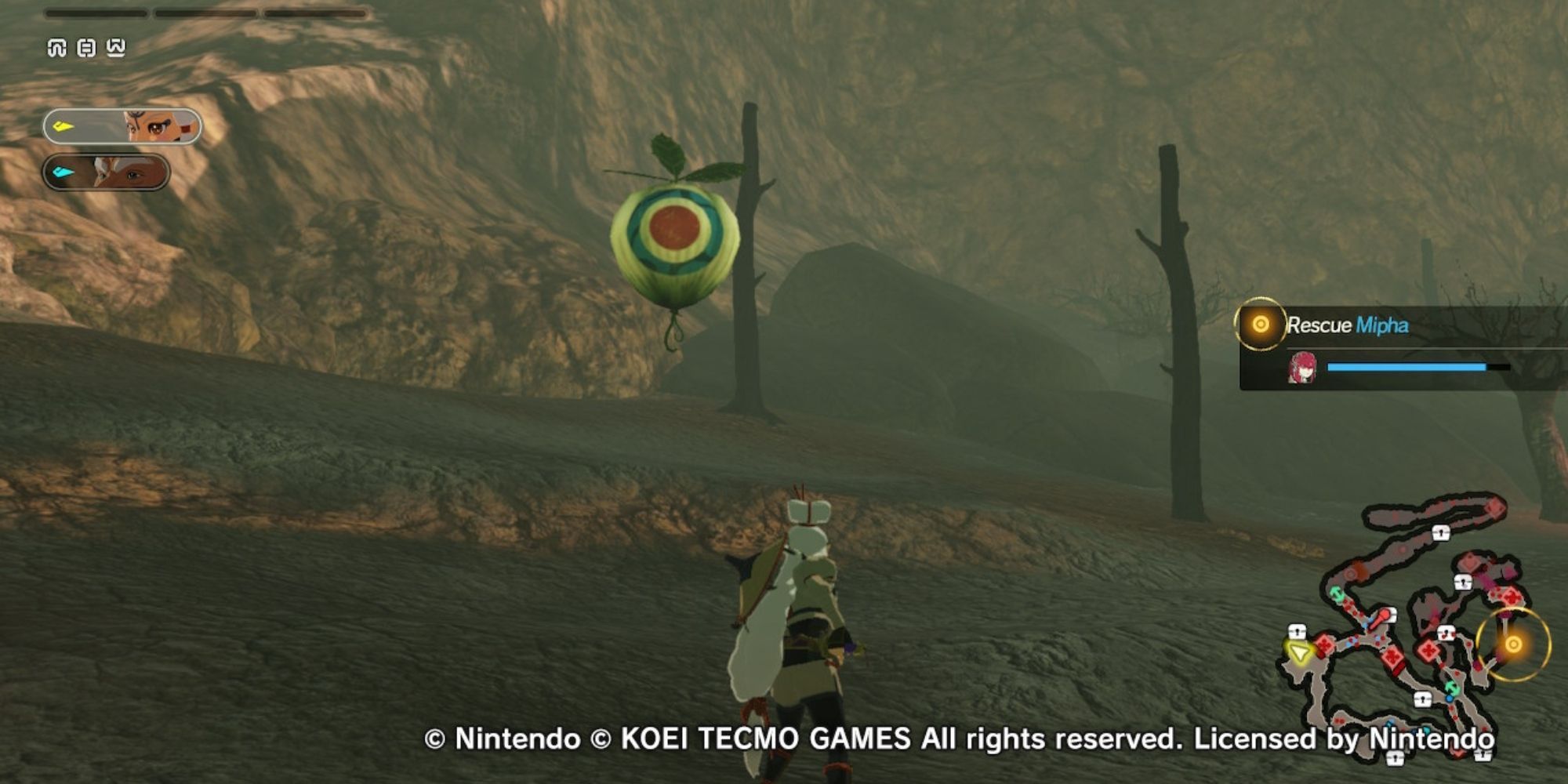 Hyrule Warriors Age of Calamity - Hero Finding Korok Seed In Lanayru Wetlands