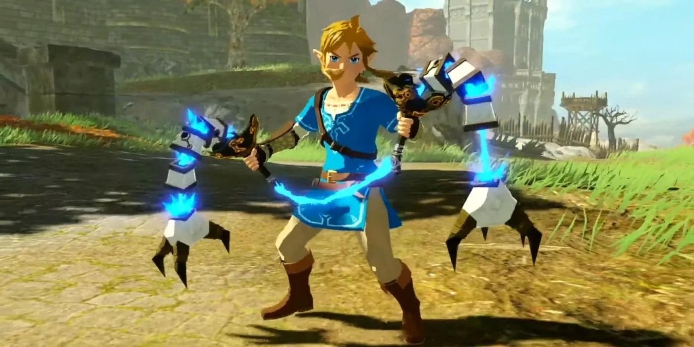Hyrule Warriors Age of Calamity DLC - Link wielding Flail weapon