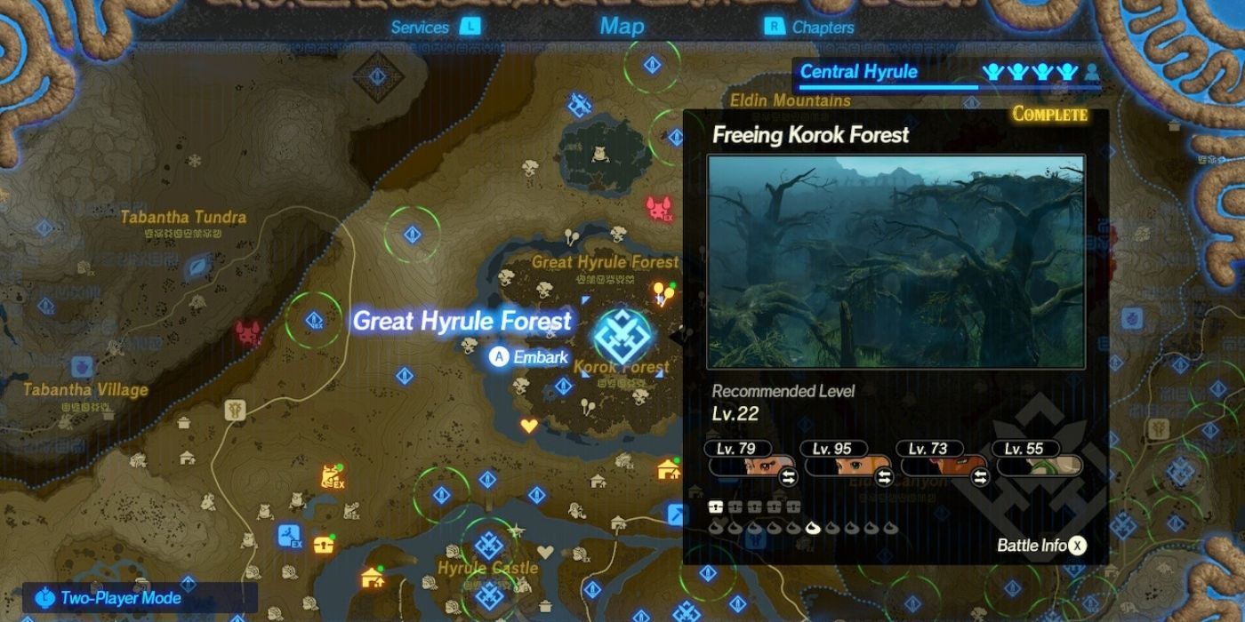 Hyrule Warriors Age of Calamity - Freeing Korok Forest Quest Location