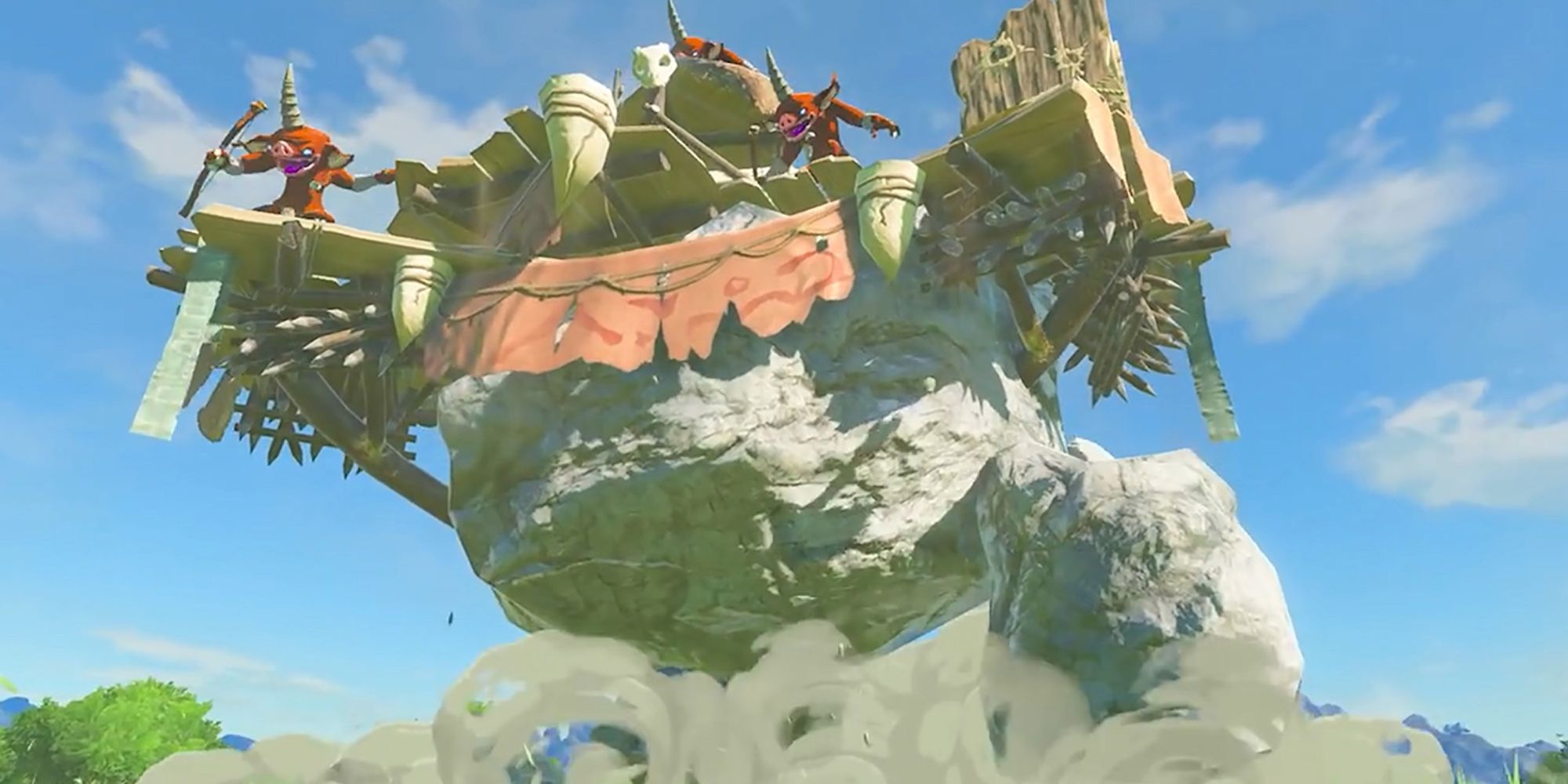 Legend Of Zelda Breath Of The Wild 2 Second Trailer - Moblins Working With Stone Talus