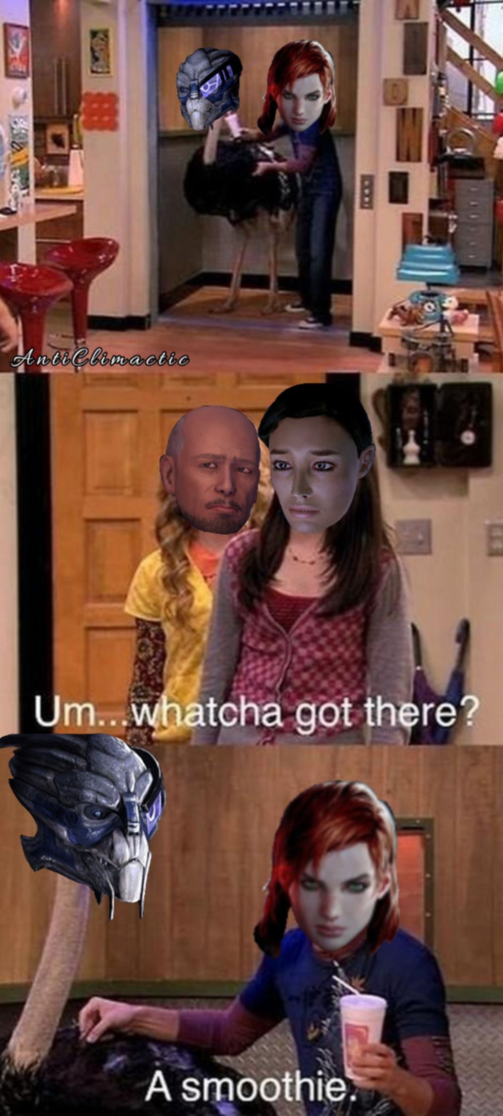 Mass Effect Meme About Ashley and Pressly Being Shocked About Shepard Bringing Garrus Back To The Normandy