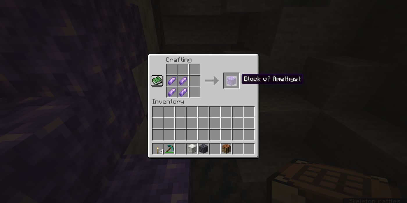 Minecraft Amethyst Block Crafting Recipe