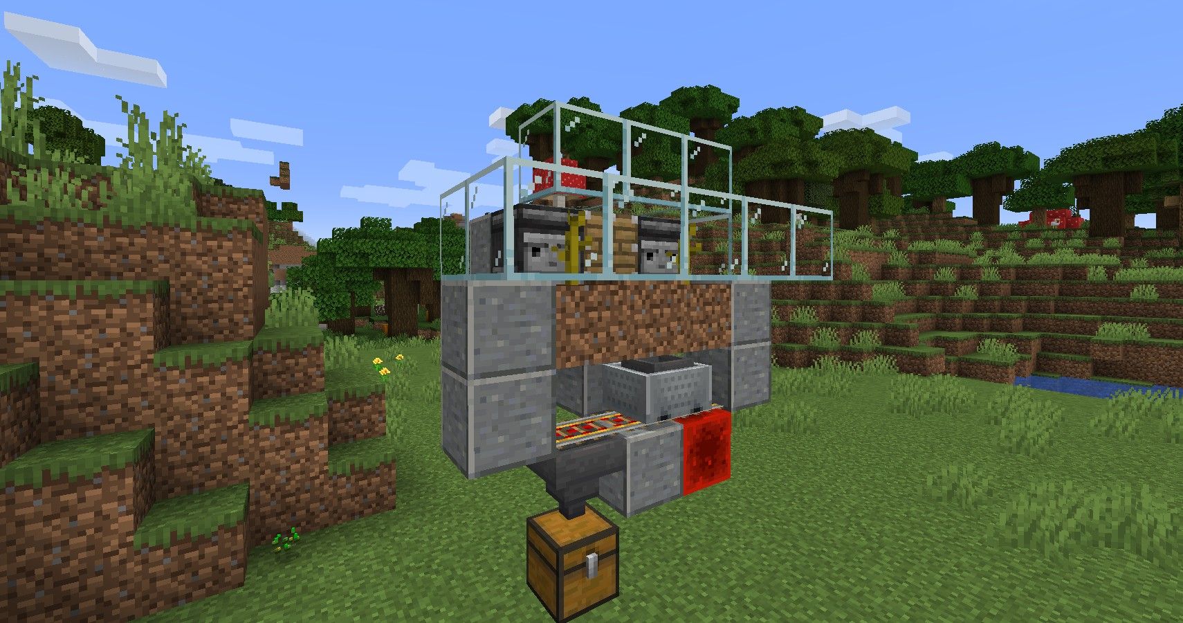 Minecraft Automatic melon and pumpkin farm complete