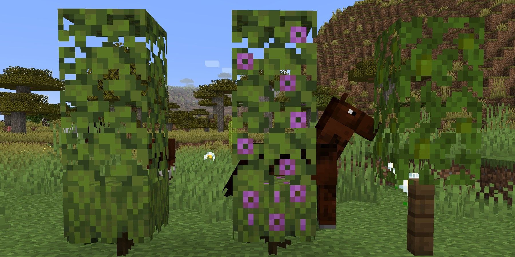 Azalea growing in Minecraft