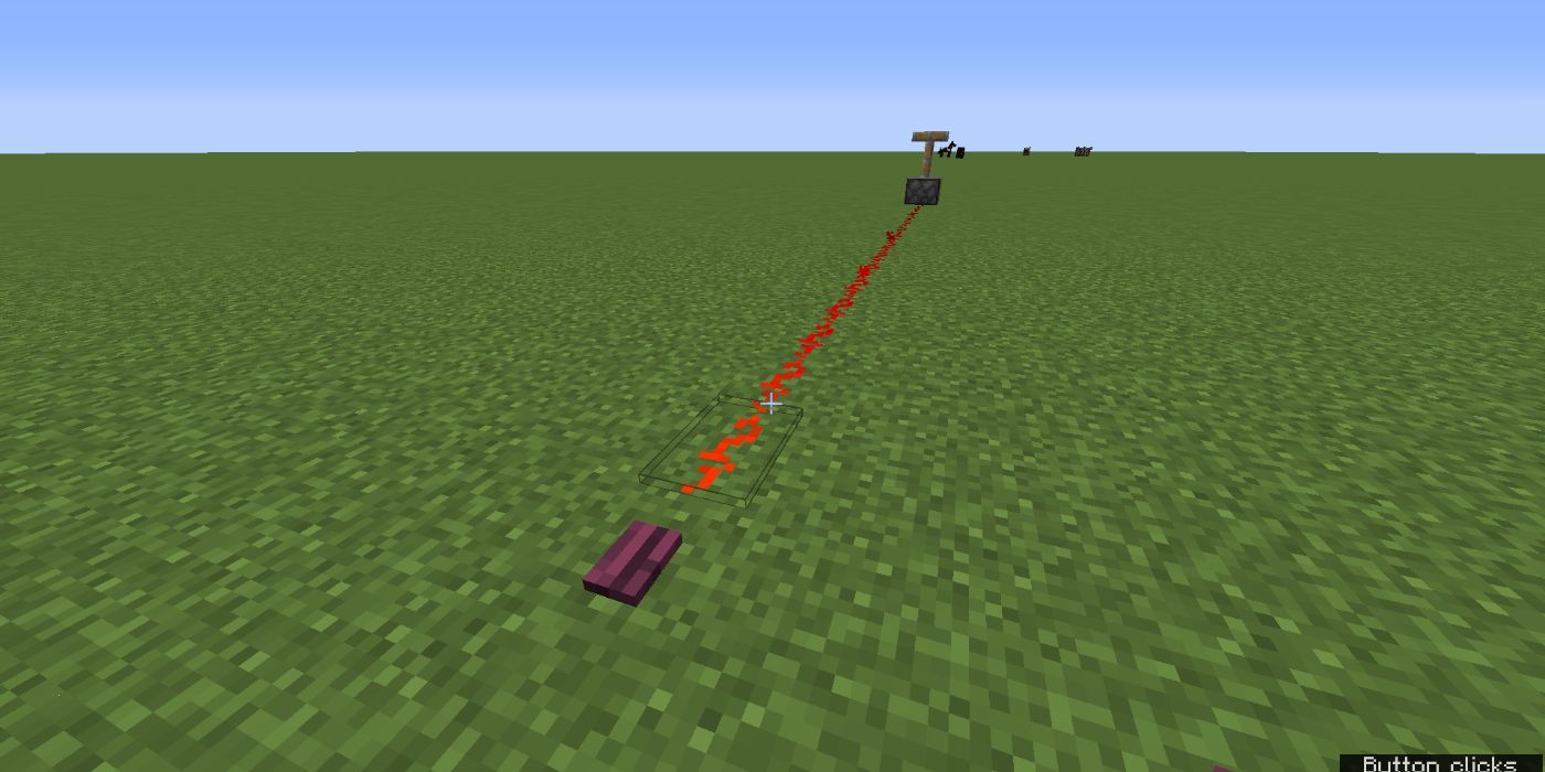 Minecraft Button Powering A Piston