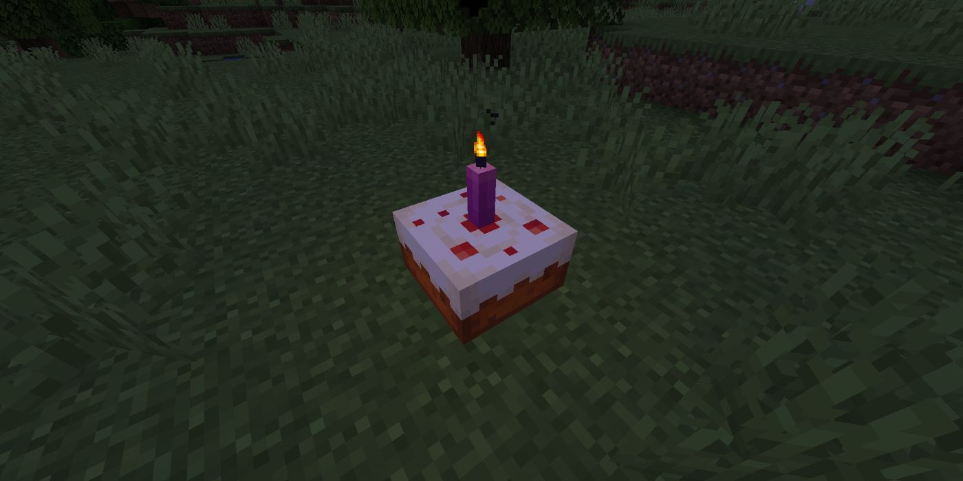 Minecraft Candle On Cake