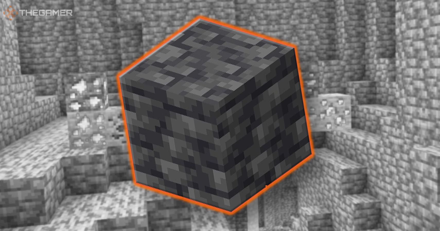 deepslate block in front of a cavern